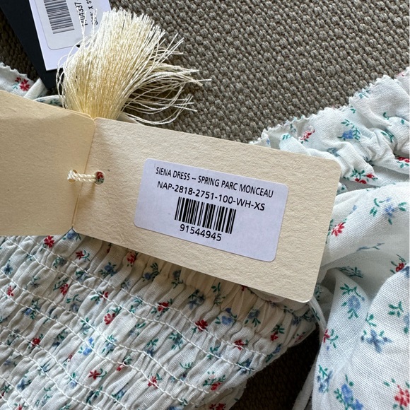 DOEN Siena Shirred Floral Print Maxi Dress | Size XS - Picture 7 of 7